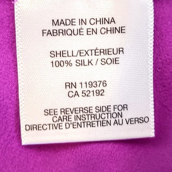 Helmut Lang Purple Asymmetrical Raw Edge Sheer Silk Top - Picture 5 of 6